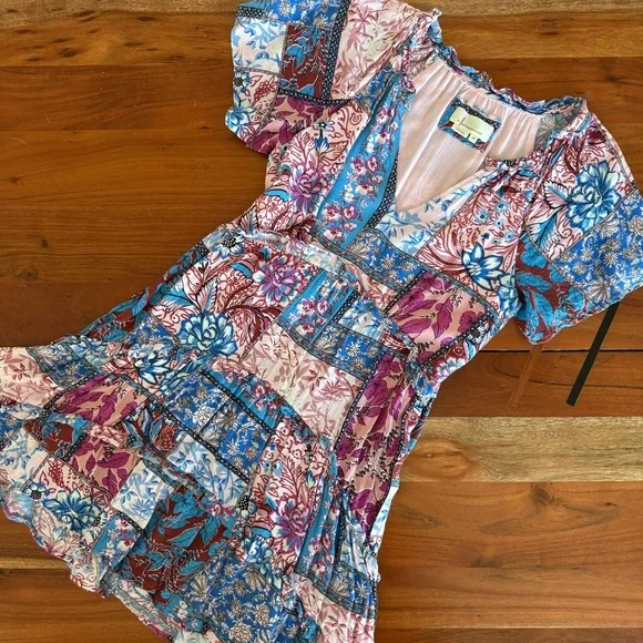 Anthropologie Multicolor Robin Tiered Mini Dress - Picture 6 of 10